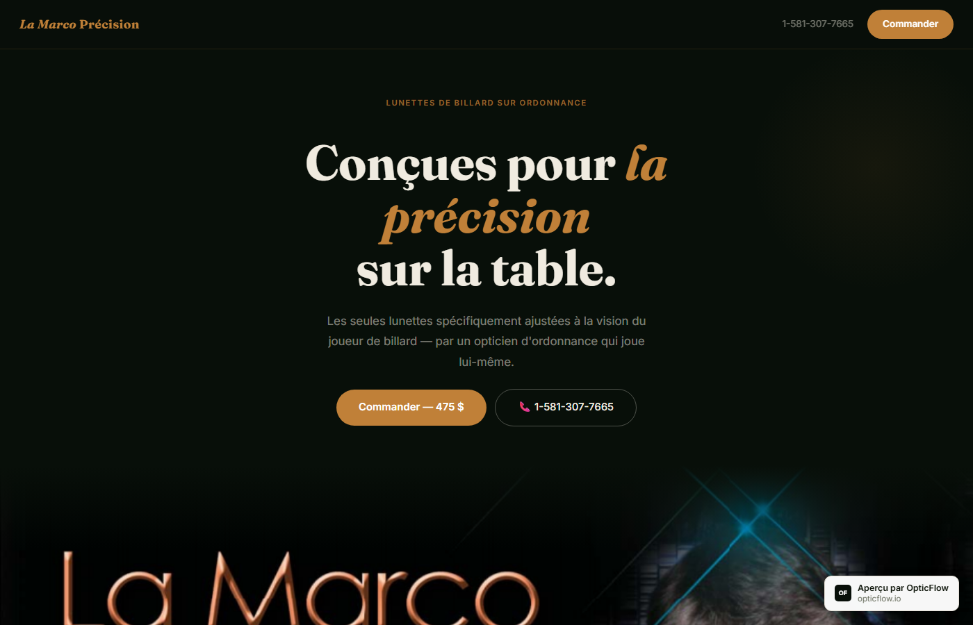 La Marco Précision — aperçu page produit