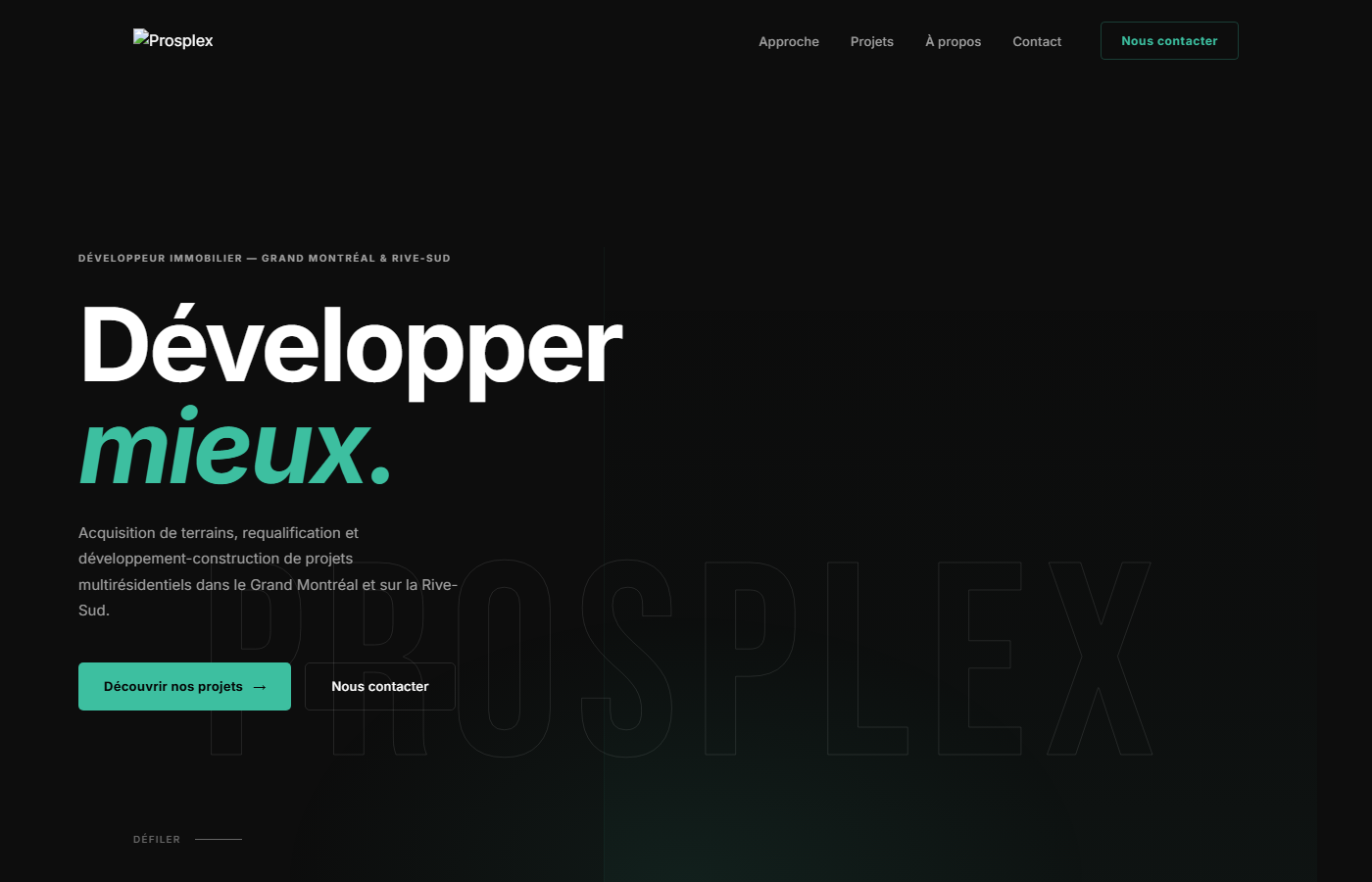 Prosplex — développeur immobilier