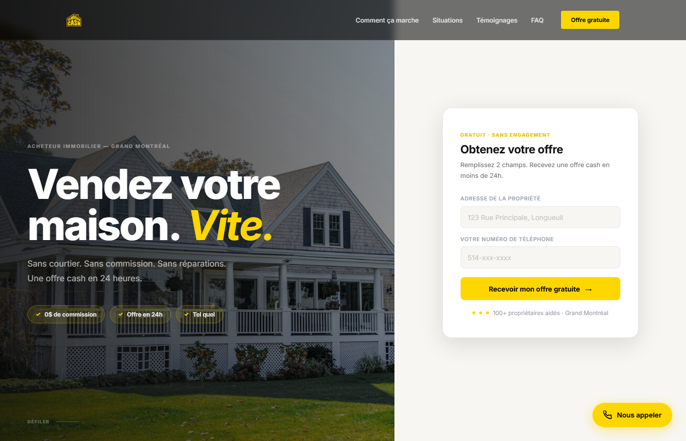 Ta Maison Cash — achat immobilier comptant